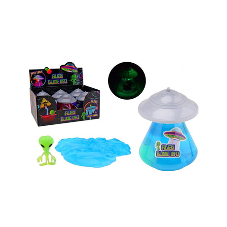 Johntoy UFO Slime ze światłem i świecącym w ciemności kosmitą
