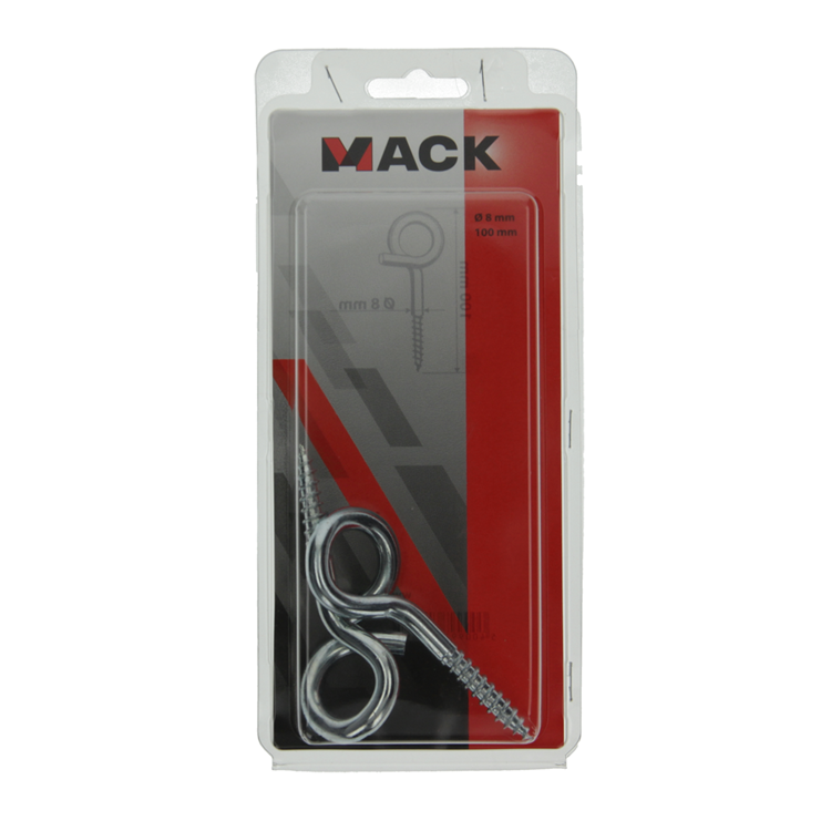 Mack 1006904 - 2 haczyki do curlingu 100mm ocynkowane | 5 sztuk