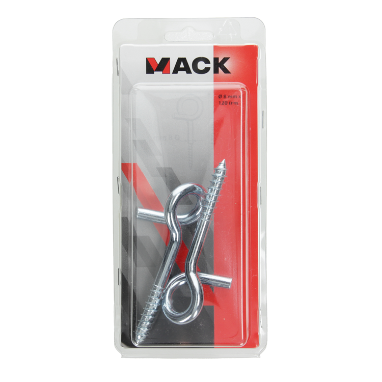 Mack 1006905 - 2 haczyki do curlingu 120mm ocynkowane | 5 sztuk