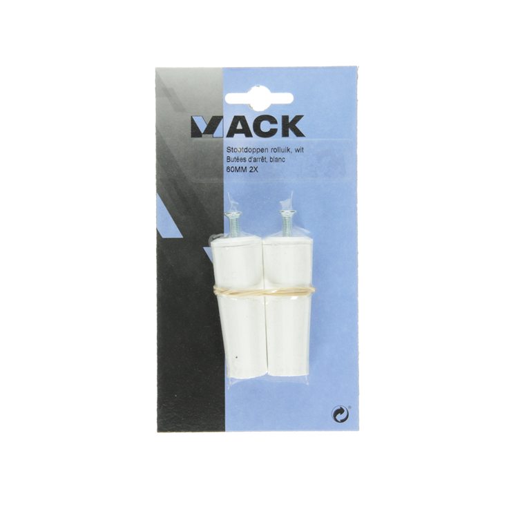 Mack 1010112 - 2 białe zaślepki 60mm | 10 sztuk