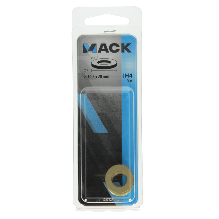 Mack 1017727 - podkładka mosiężna 3 szt. 10,5 x 20 mm | 10 sztuk