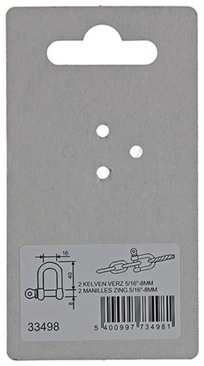 Mack 1008468 - 2 szczęki proste 8mm ocynkowane | 10 sztuk