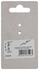 Mack 1008476 - 1 karabińczyk 16 x 89mm niklowany | 10 sztuk