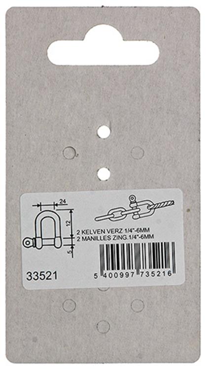 Mack 1008491 - 2 szczęki proste 6mm ocynkowane | 10 sztuk