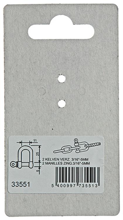 Mack 1008521 - 2 szczęki proste 5mm ocynkowane | 10 sztuk
