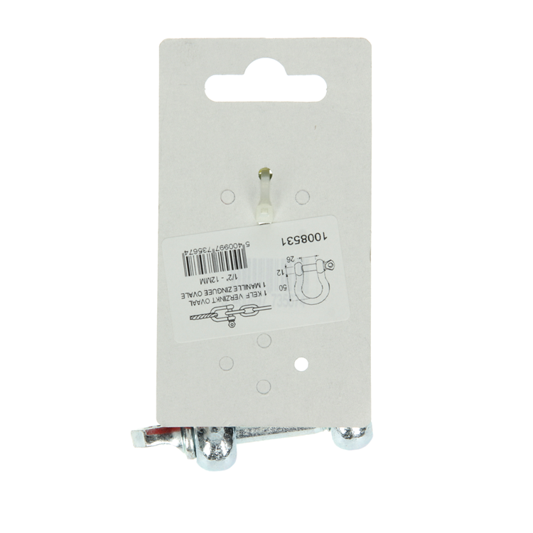 Mack 1008531 - 1 kelf owalny 12 mm ocynkowany | 10 sztuk