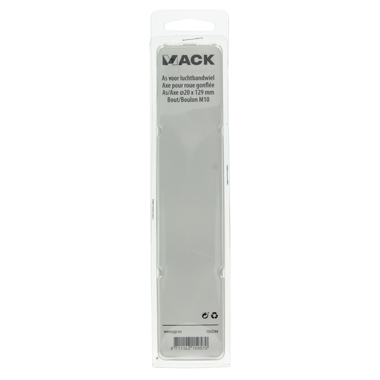 Mack 1060244 - oś 20x129, otwór m10 + 2 śruby mocujące m10 | 5 sztuk