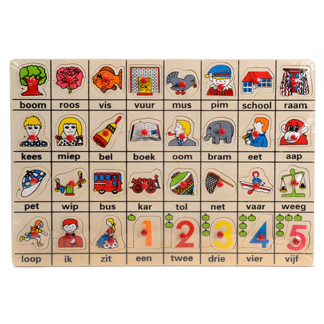 Drewniane puzzle Playwood, zabawki edukacyjne, moje pierwsze słowa.