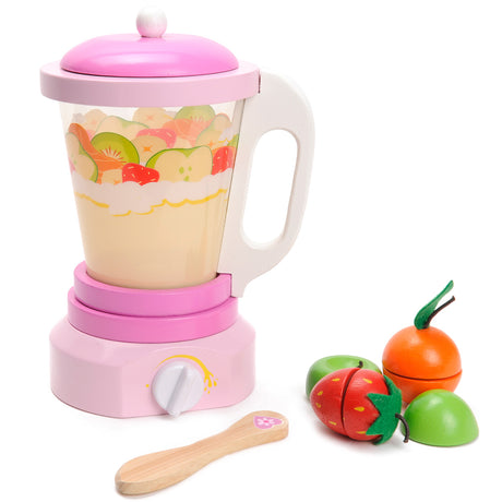 Drewniany blender zabawkowy Mentari - zestaw do zabawy w kuchenne smoothie.