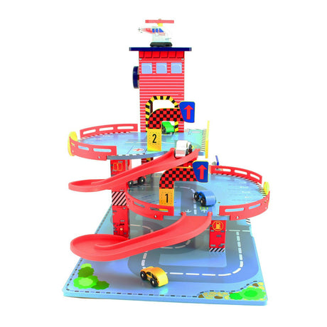 Drewniany garaż Playwood mentari czerwony