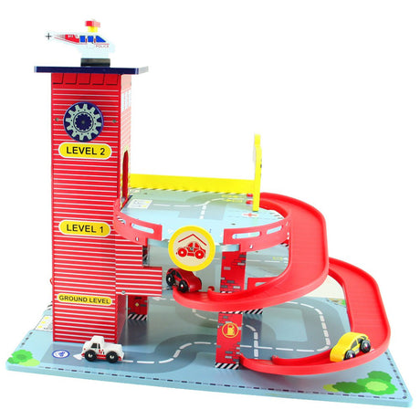 Drewniany garaż Playwood mentari czerwony