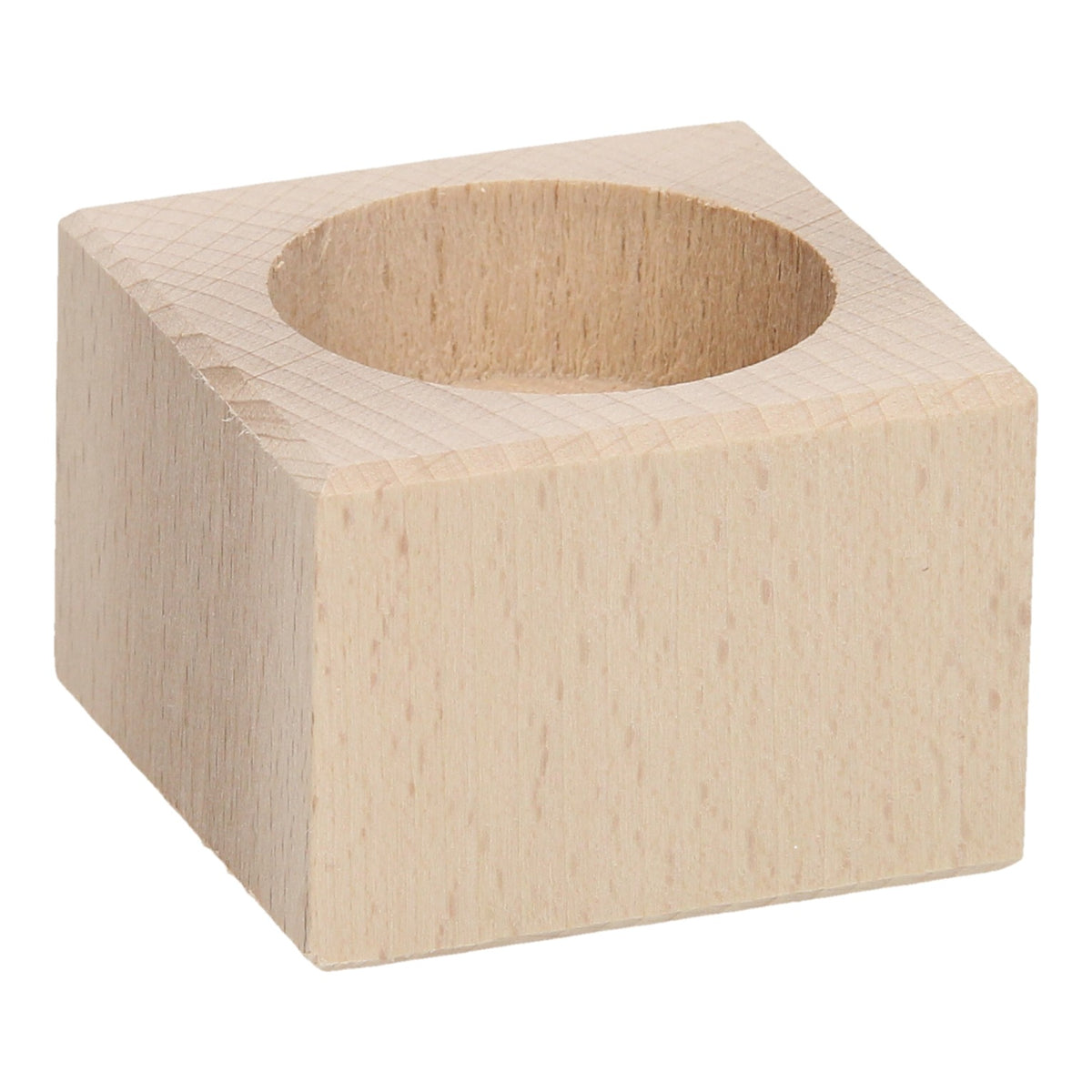 Świecznik na podgrzewacz Playwood, kwadratowy, z drewna bukowego, 4 cm