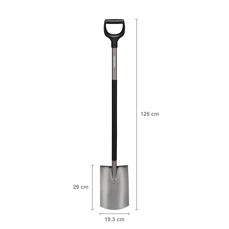 Fiskars 1069392 - ergonomiczna łopata ogrodowa okrągła | 4 sztuki