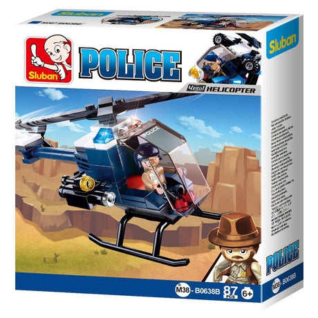 Helikopter policyjny w Slubaniu