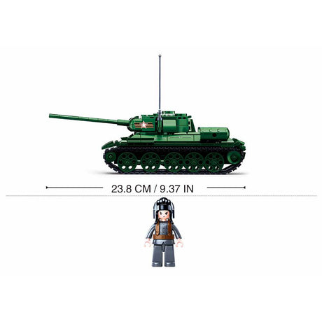 Zabawki do budowania czołgów Sluban T-34-85 z II wojny światowej dla dzieci od 8 lat - zabawki konstrukcyjne do budowania modeli - pudełko do budowania z 497 klockami - m38-b0982