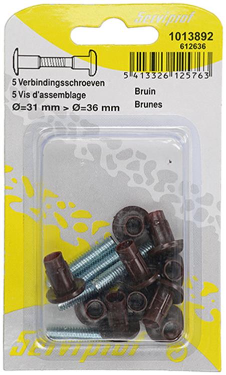 Mack 1013892 - 5 śrub łączących brązowy 30-40 mm | 10 sztuk