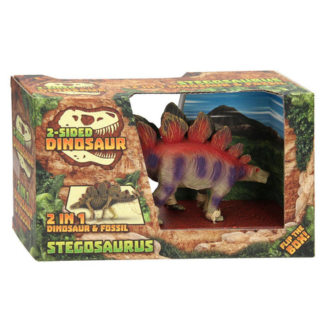 Dwustronny dinozaur ze świata zwierząt Johntoy - stegozaur