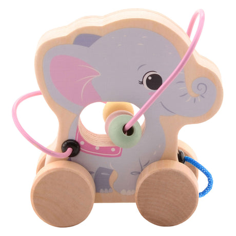 Joueco The Wildies Wooden Animal z koralikami