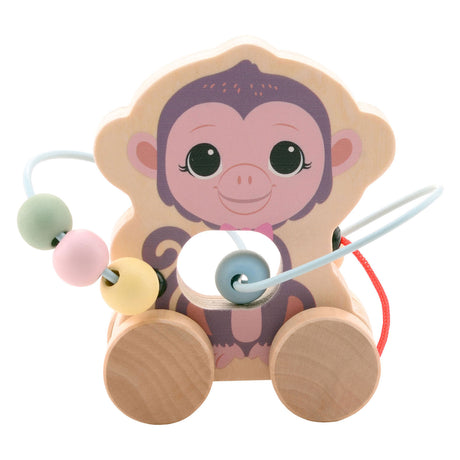 Joueco The Wildies Wooden Animal z koralikami