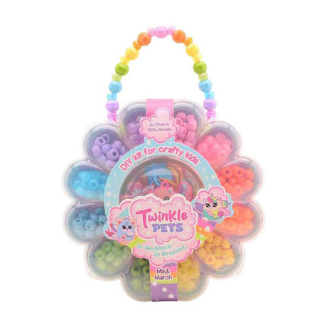 Johntoy twinkle pets - zestaw koralików w pudełku z kwiatami.