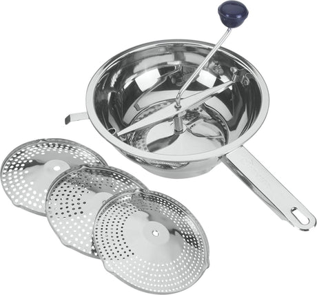 Młynek do warzyw Metaltex Milly Sito mieszające ze stali nierdzewnej z 3 wkładkami 24cm