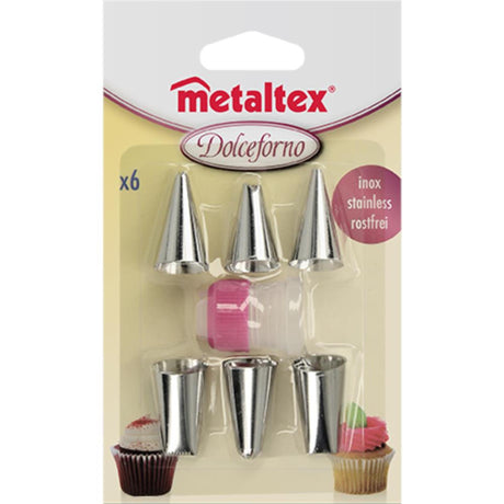 Dysze Metaltex dolceforno 6 ze stali nierdzewnej z adapterem na karcie