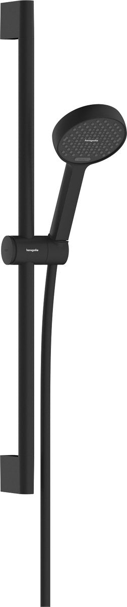 Hansgrohe aktywator s - zestaw prysznicowy - oszczędzanie wody ecosmart+ - sterowanie za pomocą przycisku wyboru - rozmiar 95 mm - z drążkiem przesuwnym 65 cm - 2 funkcje strumienia - czarny mat