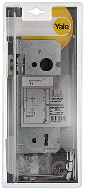 Yale 1019599 - 1 zamek wpuszczany biały a1353bb 50mm | 1 szt