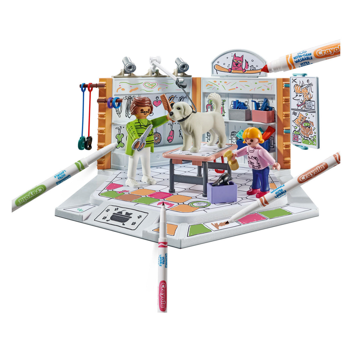 Kolorowy salon dla psów Playmobil - 71514