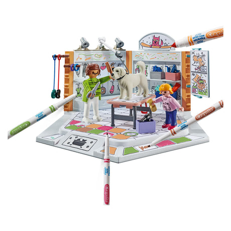 Kolorowy salon dla psów Playmobil - 71514