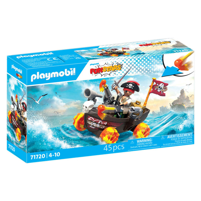 Playmobil | zabawne gwiazdy | Rasendes łódź piracka | zabawka od 4 lat | prezent dla dzieci | Autko | z funkcją strzelania rückzugmotor | 71717