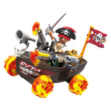 Playmobil | zabawne gwiazdy | Rasendes łódź piracka | zabawka od 4 lat | prezent dla dzieci | Autko | z funkcją strzelania rückzugmotor | 71717