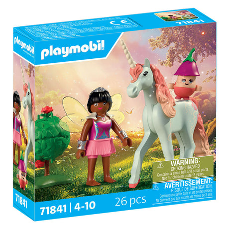 Playmobil | magiczne jednorożce | kolekcjonerska róża jednorożca z wróżką | pomysłowy zestaw do zabawy dla fanów jednorożców | wymienne akcesoria z magicznymi detalami | idealny prezent dla dzieci od 4 lat | 71841