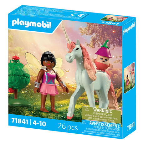 Playmobil | magiczne jednorożce | kolekcjonerska róża jednorożca z wróżką | pomysłowy zestaw do zabawy dla fanów jednorożców | wymienne akcesoria z magicznymi detalami | idealny prezent dla dzieci od 4 lat | 71841