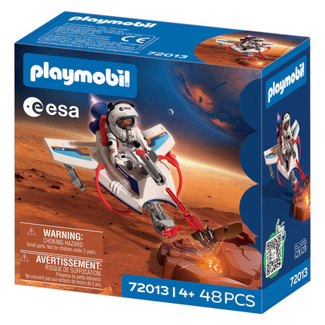 Playmobil kosmiczny szybowiec kosmiczny esa | astronauta - pojazd latający z funkcją strzelania i ramieniem chwytającym | eksploracja kosmosu w przedszkolu | wysokiej jakości zestaw zabawek | zabawa dla dzieci od 4 lat | 72013