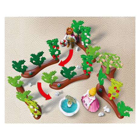 Playmobil | księżniczka | królewski labirynt | książę i księżniczka z regulowanym labiryntem | pobudza kreatywność | zabawki księżniczki dla dzieci od 4 lat | 72053