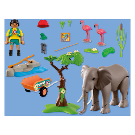 Playmobil zwierzęta przyjaciele słoń z opiekunem zoo - 72068
