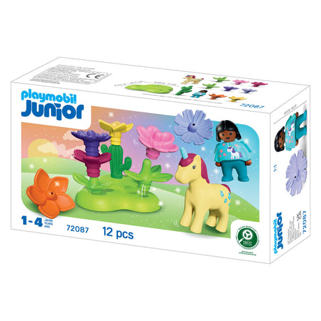 Playmobil junior eenhoorn feeëntuin magisch stapelplezier speelgoed.