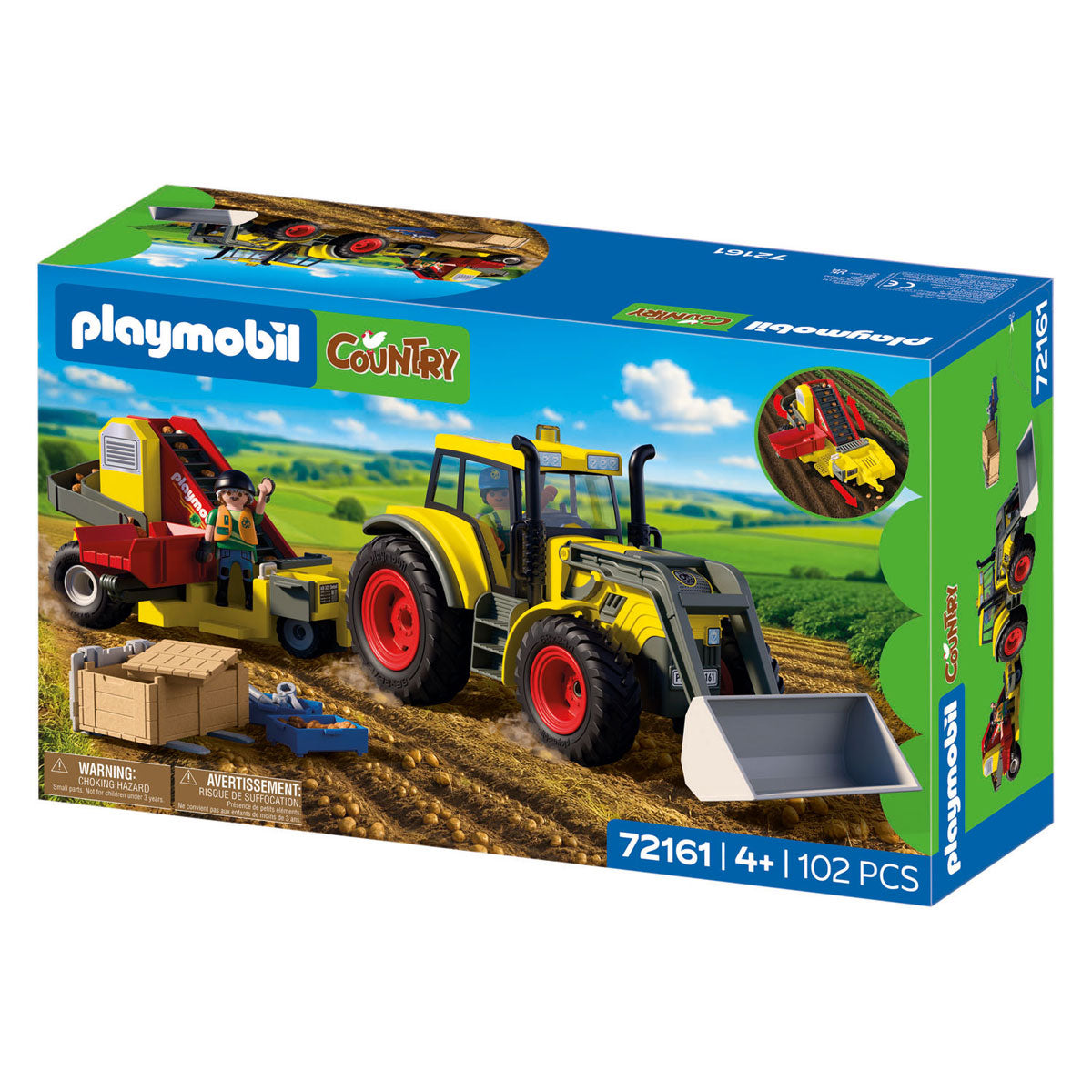 Playmobil country grote tractor met aardappelrooier - 72161