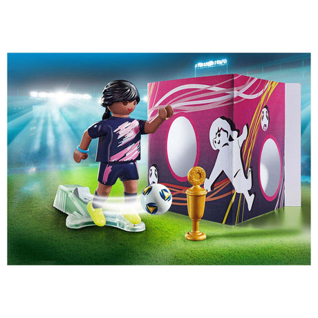 Specjalny piłkarz Playmobil ze ścianką bramkową - 70875