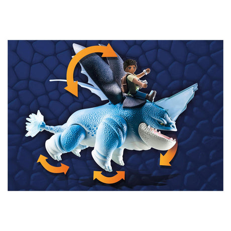 Playmobil smoki: plowhorn d'angelo z dziewięciu królestw - 71082
