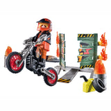 Silnik kaskaderski Playmobil Starterpack z ścianą ognia 71256