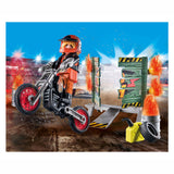 Silnik kaskaderski Playmobil Starterpack z ścianą ognia 71256