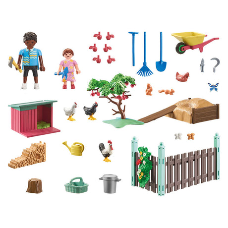 Playmobil MyLife Mała farma kurczaka w ogrodzie