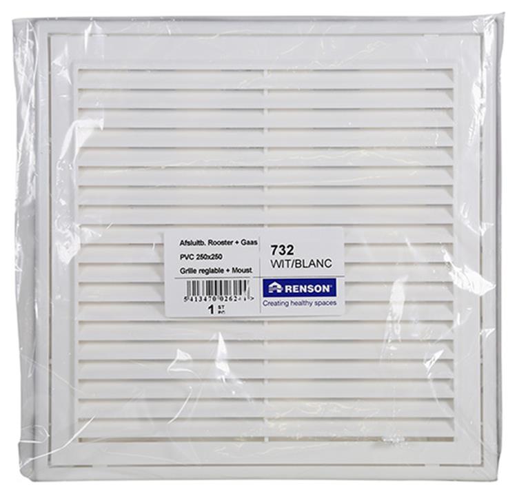Renson 1006742 - siatka PCV 732 biała 250x250mm | 1 szt