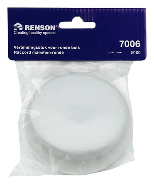 Renson 1006395 - Łącznik PCV 7006 biały ø 100 | 4 sztuki