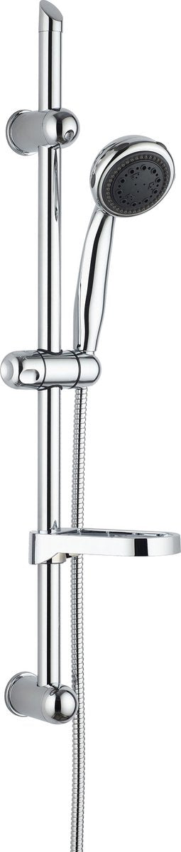 Zestaw prysznicowy Schütte Fresh z główką prysznicową - drążek przesuwny 76 cm - 8 pozycji - chrom