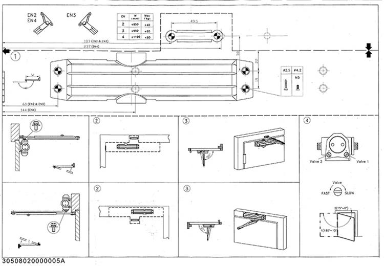 Yale 1019236 - hydrauliczna pompa do drzwi multiforce 2-3-4 | 1 szt