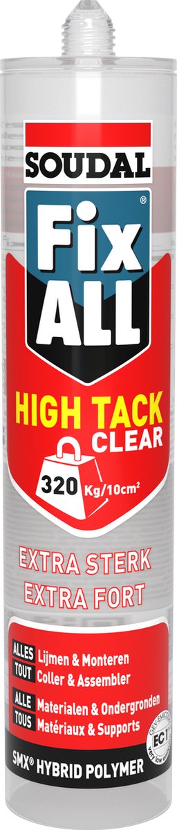 Soudal fix - wszystkie jasne o wysokiej przyczepności | klej uszczelniający | przezroczysty | 290 ml - 130276