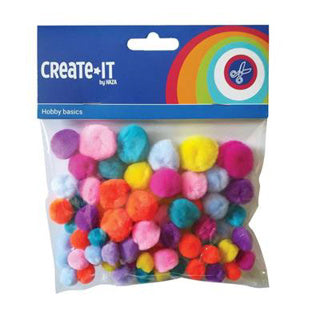 Pompony Create-it jasny mix 75 sztuk